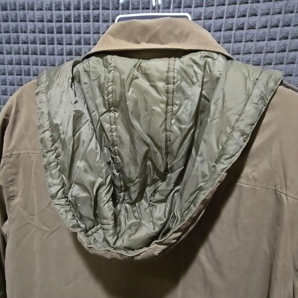 LondonFog Long Insulated Coat Jacket XL Towne Rain Windbreaker Hood Utility Tech - Picture 5 of 13
